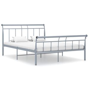 Bedframe metaal grijs 140x200 cm