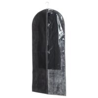5Five Kleding/beschermhoes - pp kunststof - met venster - zwart - 135 x 60 cm - Kledingzak 5Five Kleding/beschermhoes - pp kunststof - met venster - zwart - 135 x 60 cm - Kledingzak