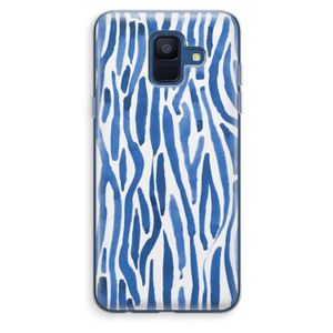 Blauwe nerven: Samsung Galaxy A6 (2018) Transparant Hoesje