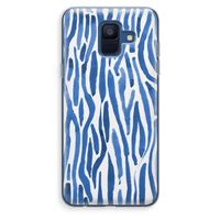Blauwe nerven: Samsung Galaxy A6 (2018) Transparant Hoesje