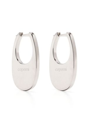 Coperni boucles d'oreilles Medium Swipe à logo - Argent