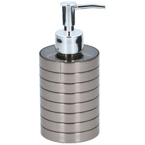 1x Zeeppompje/zeepdispenser 300 ml zilver