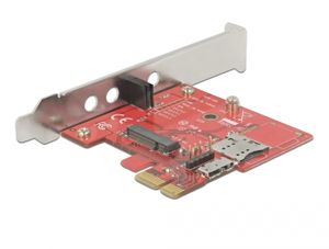 Delock 89925 PCI Express-kaart naar 1 x interne M.2 Key B + Micro SIM-slot - Low Profile Form Factor