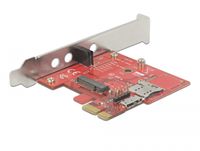 DeLOCK PCI Express Card naar 1 x internal M.2 Key B + Micro SIM slot - Low Profile Form Factor adapter - thumbnail