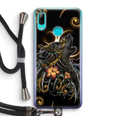 Huilende Wolf: Huawei P Smart (2019) Transparant Hoesje met koord