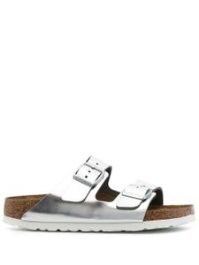 Birkenstock claquettes à boucles - Métallisé