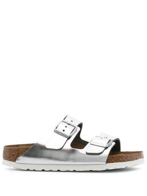 Birkenstock claquettes à boucles - Métallisé