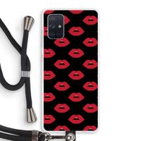 Lips: Samsung Galaxy A71 Transparant Hoesje met koord