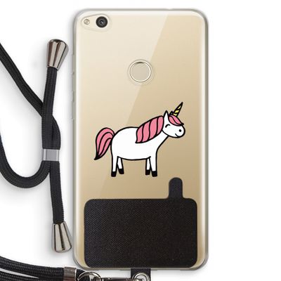 Eenhoorn: Huawei Ascend P8 Lite (2017) Transparant Hoesje met koord