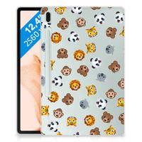 Hippe Hoes voor Samsung Galaxy Tab S7FE Dieren Emojis - thumbnail