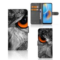 OPPO A74 4G | Telefoonhoesje | Met pasjeshouder | Uil