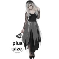 Grote maten zombie bruidsjurk verkleedkleding voor dames 48-50 (XL)  -