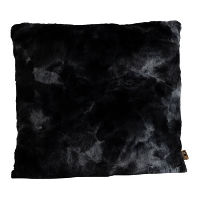 Linde Zwart Faux Fur Kussen Vierkant L