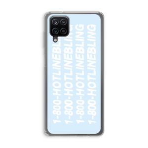 Hotline bling blue: Samsung Galaxy A12 Transparant Hoesje