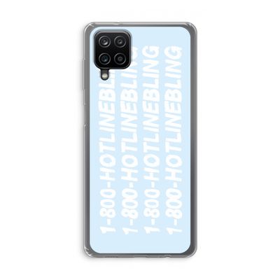 Hotline bling blue: Samsung Galaxy A12 Transparant Hoesje