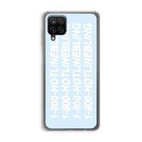 Hotline bling blue: Samsung Galaxy A12 Transparant Hoesje