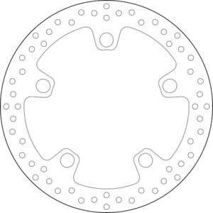 BREMBO Serie Oro remschijf, remschijven voor de moto, vast 68B407N0