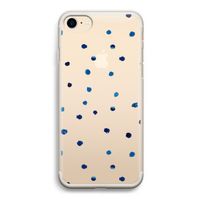 Blauwe stippen: iPhone 7 Transparant Hoesje