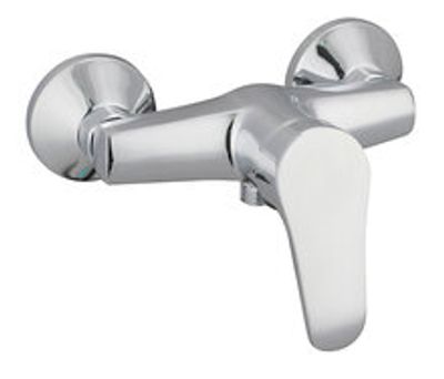 TESSA ééngreepsmengkraan douche, chroom keramische schijven geluidsarme, verwisselbare 40 mm cartouche ½" (Ø ca. 1,9 cm) verbinding voor doucheslang metalen greep garantie: 5 jaar