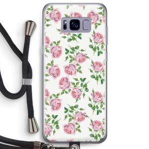 Kleine roosjes: Samsung Galaxy S8 Plus Transparant Hoesje met koord