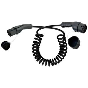 ROLINE Auto oplaadkabel Type2, 1-fase, 250 VAC (1P+N+E), 32 A, 7,4 kW, spiraalkabel, 3 m