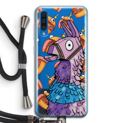 Loot Burger: Samsung Galaxy A50 Transparant Hoesje met koord