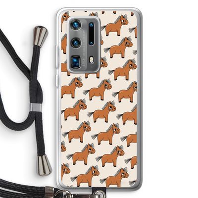 Pony: Huawei P40 Pro Plus Transparant Hoesje met koord