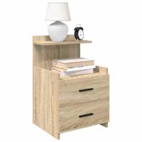 Nachtkastjes 2 st met 2 lades 40x36,5x62 cm sonoma eikenkleurig