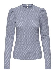 Only Onlgenny L/s O-neck Structure Top Jrs T-shirt Lange Mouw Tempest Cloud Dancer