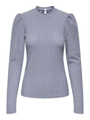 Only Onlgenny L/s O-neck Structure Top Jrs T-shirt Lange Mouw Tempest Cloud Dancer