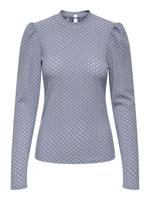 Only Onlgenny L/s O-neck Structure Top Jrs T-shirt Lange Mouw Tempest Cloud Dancer