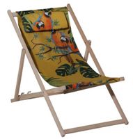 Madison strandstoel Riff 90 x 55 x 87 cm hout/polykatoen geel - thumbnail