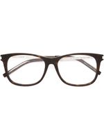 Saint Laurent Eyewear lunettes de vue à effet écaille de tortue - Métallisé