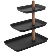 Yamazaki Accessoirestandaard met Draaibare Trays - Rin - Zwart - thumbnail