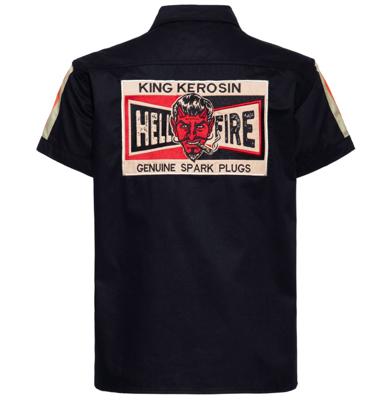 King Kerosin - Hellfire Dragstripe Shirt-XL