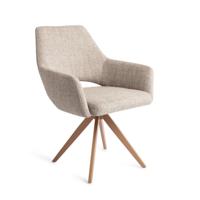 Jesper Home Draaibare Eetkamerstoel 'Yanai' Turn Peach, kleur Biscuit Beach