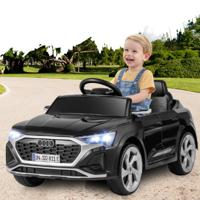 12V Elektrische Auto voor Kinderen met Licentie van Audi SQ8 met Afstandsbediening Claxon LED-Verlichting Muziek Zwart/Roze