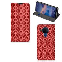 Nokia 5.4 | Hoesje met Magneet | Batik Rood