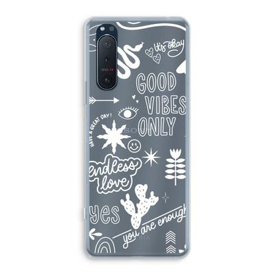 Good vibes: Sony Xperia 5 II Transparant Hoesje