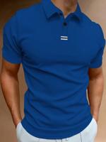 Bon&Bon Homme - Polo Noir à Manches Courtes et Rayures Style Casual Bleu azur / S