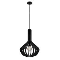 Eglo Zwart houten hanglamp Velasco Ø 38cm 900154