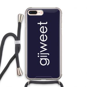 Gijweet: iPhone 7 PLUS Transparant Hoesje met koord