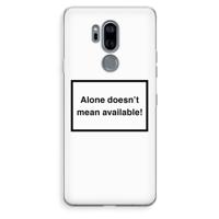 Alone: LG G7 Thinq Transparant Hoesje - thumbnail