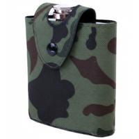 Heupflesje in camouflage hoes/tas - 177 ml - Drank flacon - Carnaval - Outdoor - Soldaten