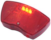 Dragerachterlicht Edge City - 3 leds -80mm- inclusief batterijen (op kaart)