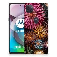 Motorola Moto G 5G Silicone Back Cover Vuurwerk - thumbnail