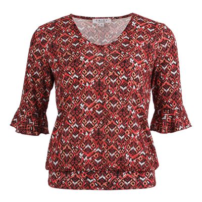 Enjoy - Bruin Blouson trompet - Maat XXL