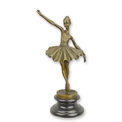 A BRONZE SCULPTURE OF A BALLERINA