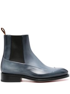 Santoni bottes Eron en cuir - Bleu