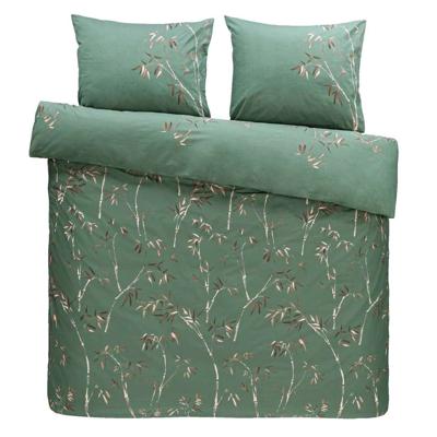 2e Halve Prijs Leen Bakker - Comfort Dekbedovertrek Muriel - 240x200/220 Cm - Katoen - Groen